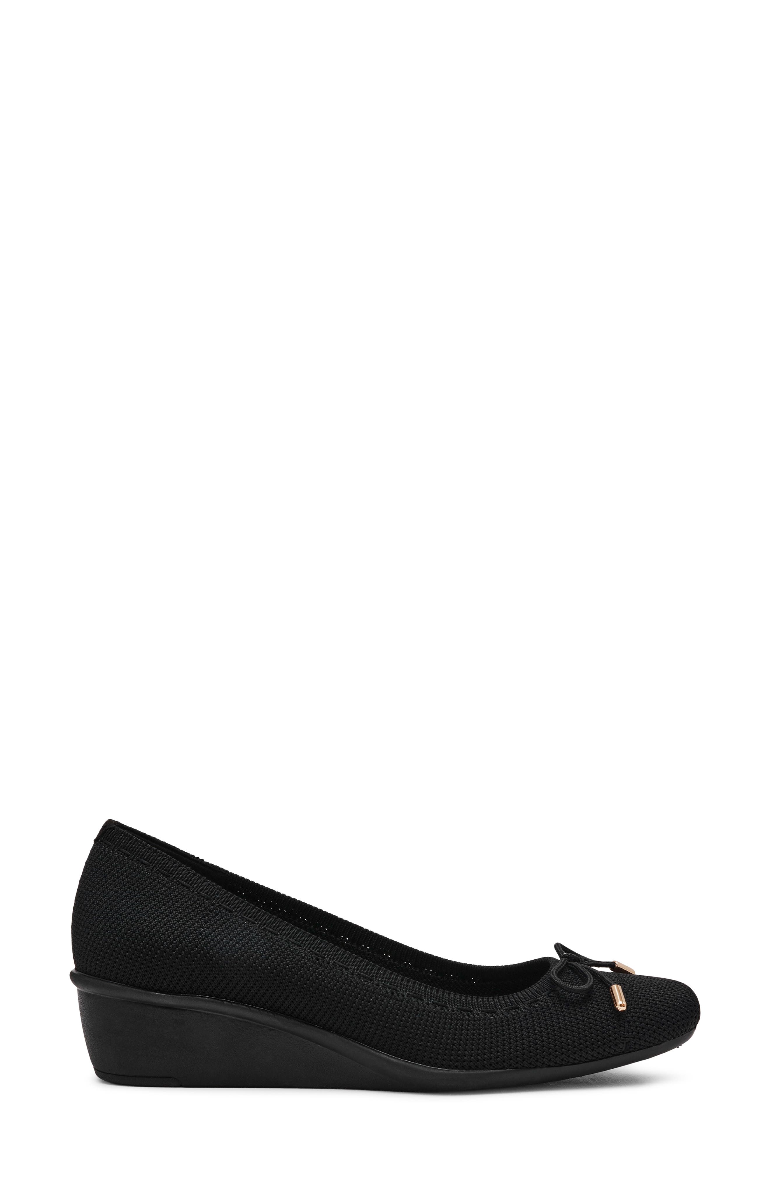 Anne Klein Wesson Wedge Pump, Alternate, color, Black/ Black