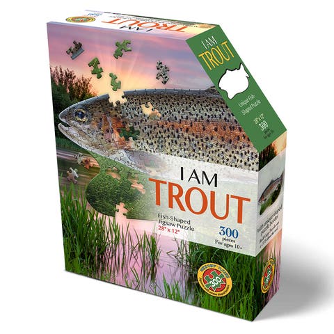 I Am Trout 300 Piece Jigsaw Puzzle Fish Shaped Puzzle