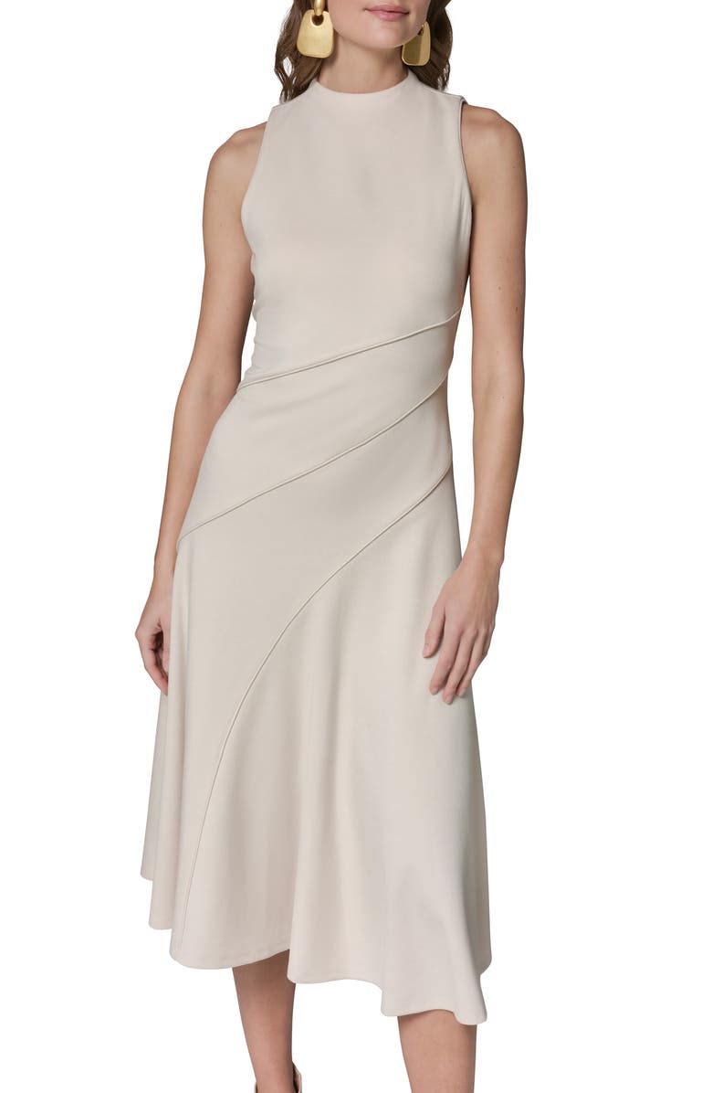Donna Karan New York Sleeveless Fit & Flare Midi Dress, Alternate, color, Vellum