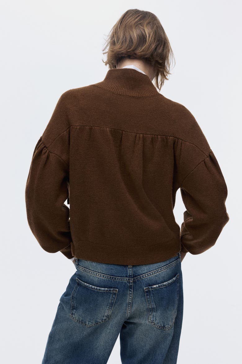 Oversized Cardigan, Alternate, color, Brown