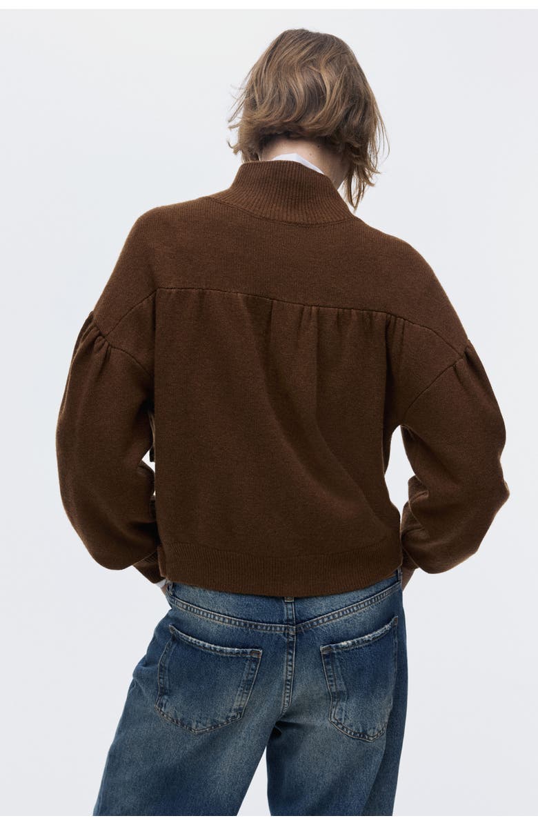 H&M Oversized Cardigan, Alternate, color, Brown