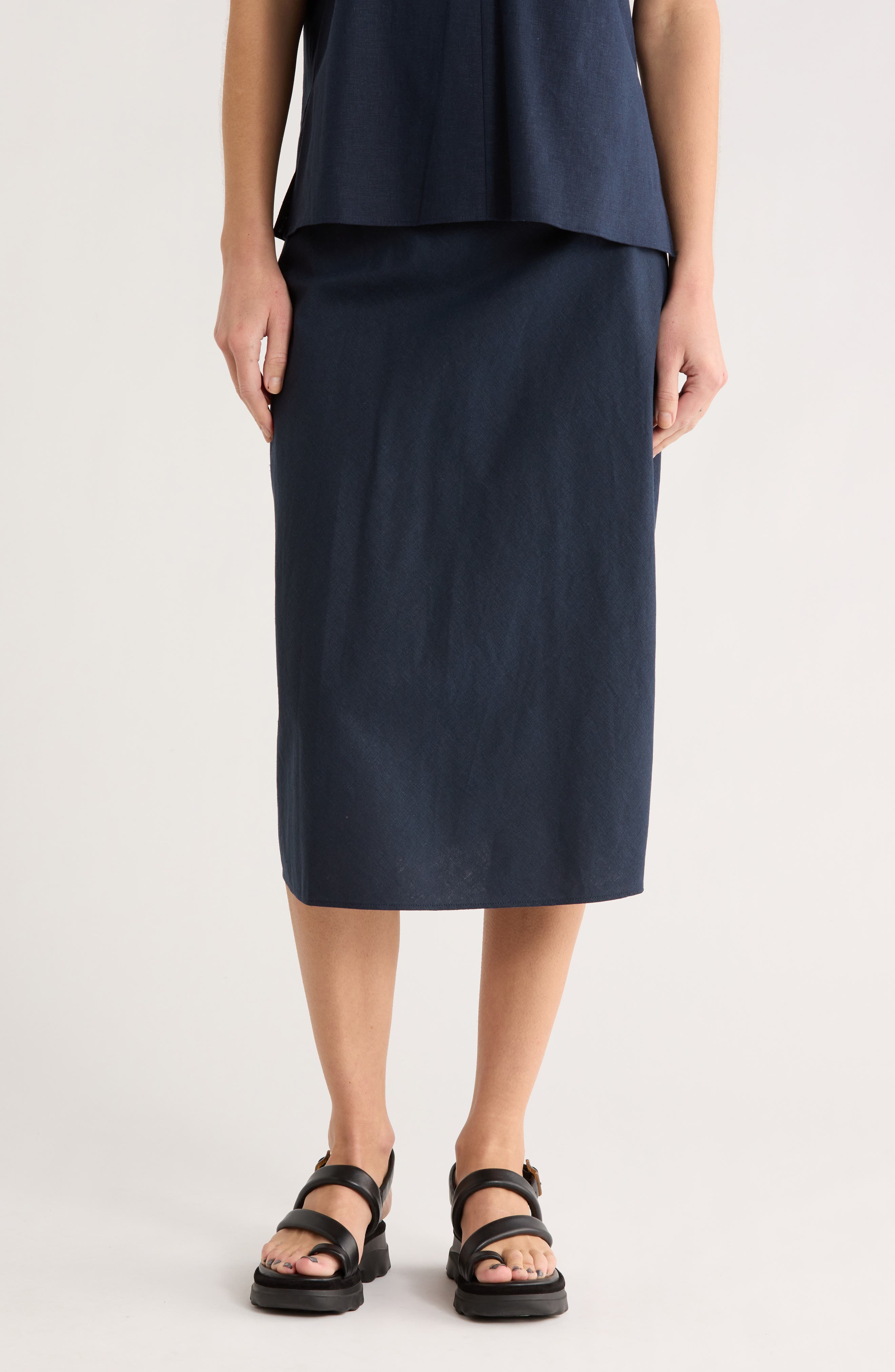 Linen Blend Slip Skirt - image 3