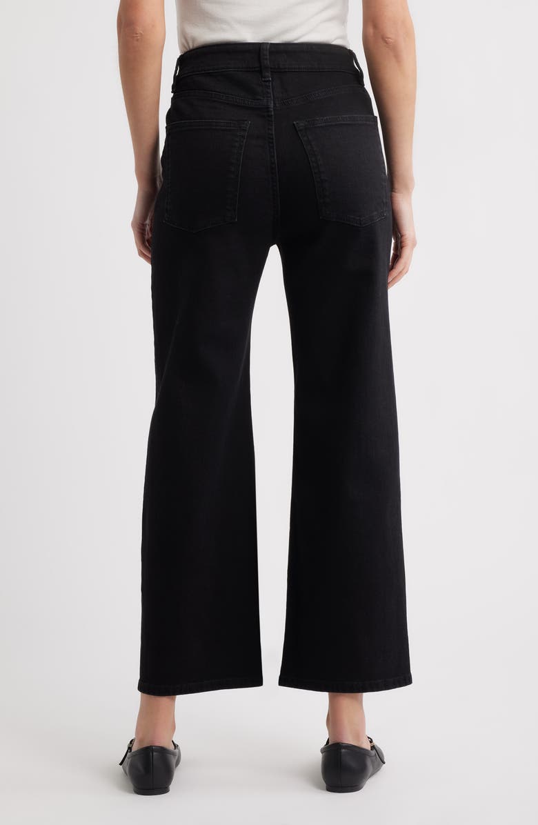 WARP+WEFT High Waist Crop Wide Leg Jeans, Alternate, color, Inkwell