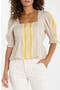 selected Cream Brown Stripe