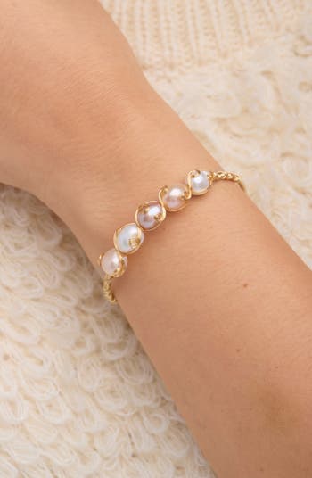 Freshwater Pearl Bangle Bracelet