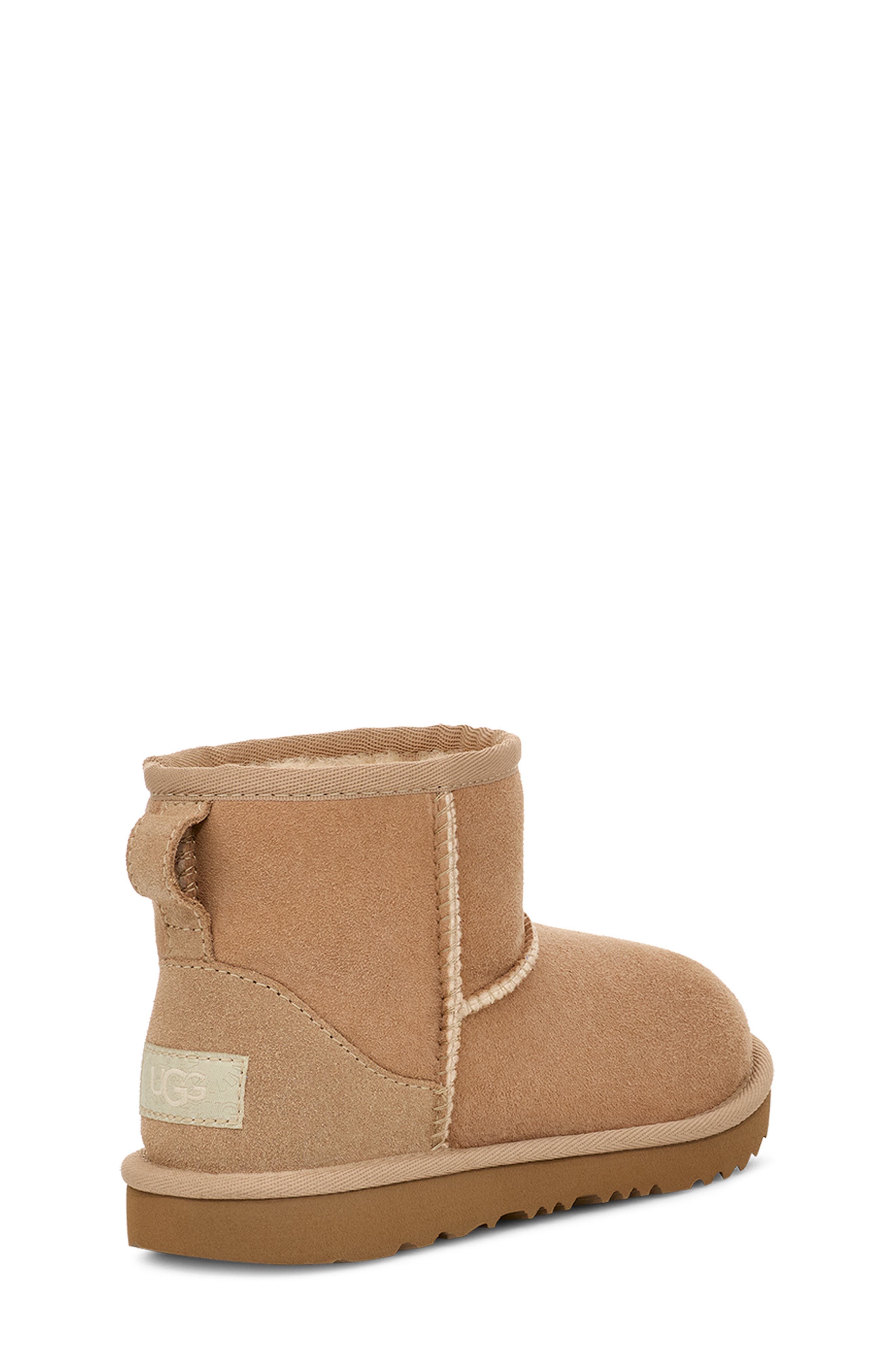 UGG<sup>®</sup> Kids' Classic Mini II Water Resistant Genuine Shearling Boot, Alternate, color, Sand