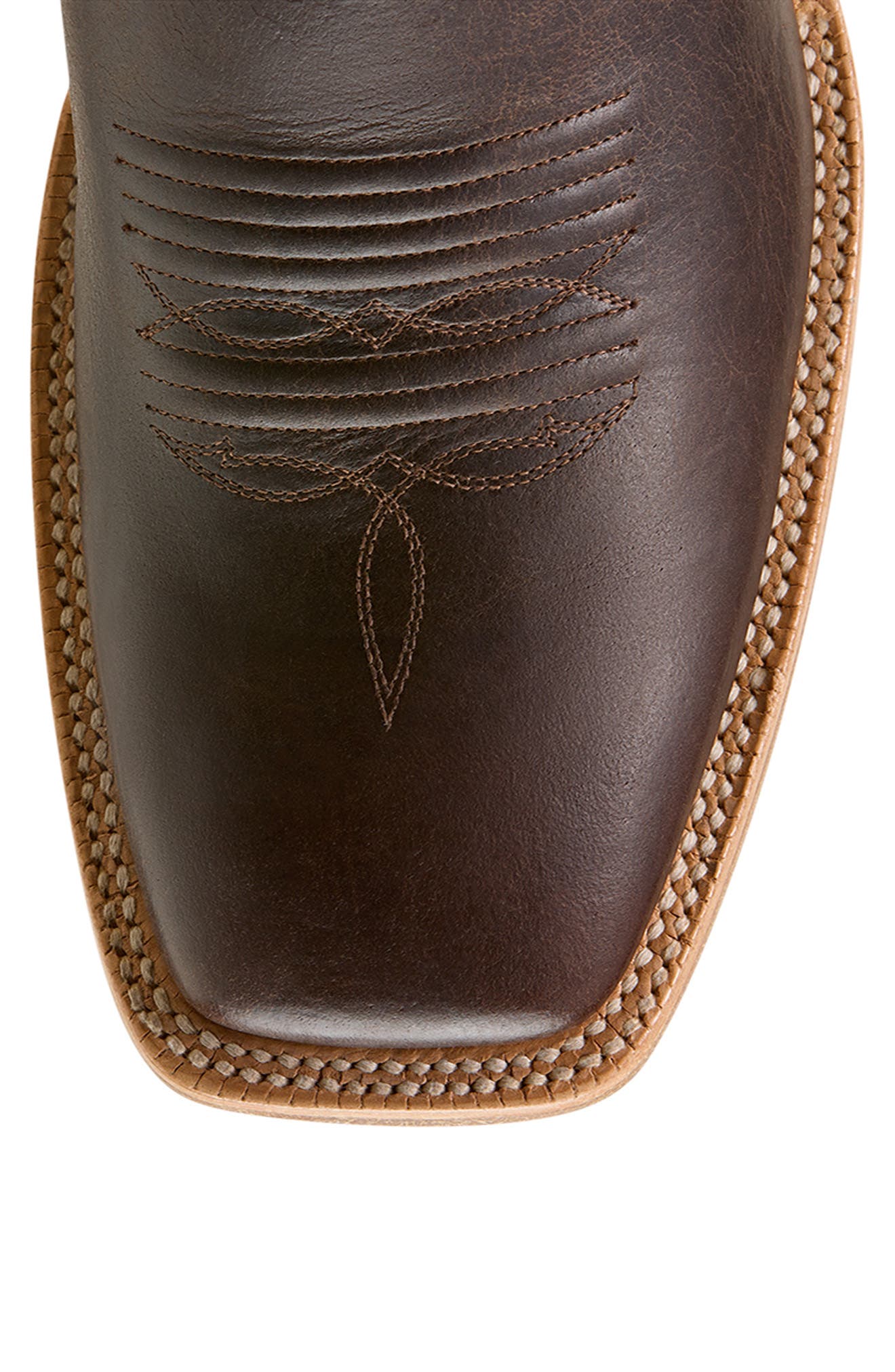 Ariat Preston Wide Square Toe Cowboy Boot, Alternate, color, Brown