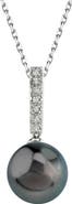 The Pearl Source Tahitian South Sea Pearl Dangling Diamond Pendant