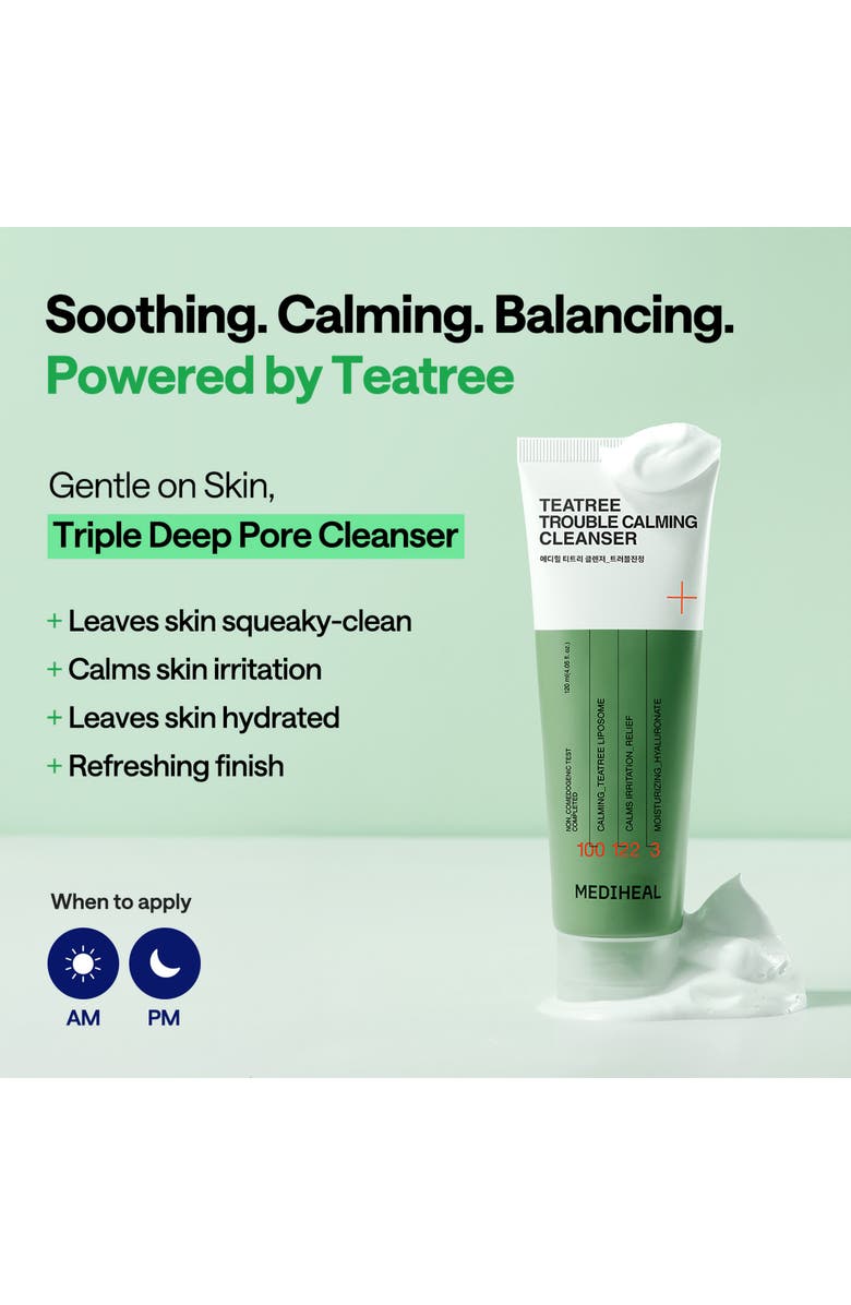 MEDIHEAL Teatree Trouble Calming Cleanser, Alternate, color, Dark Green