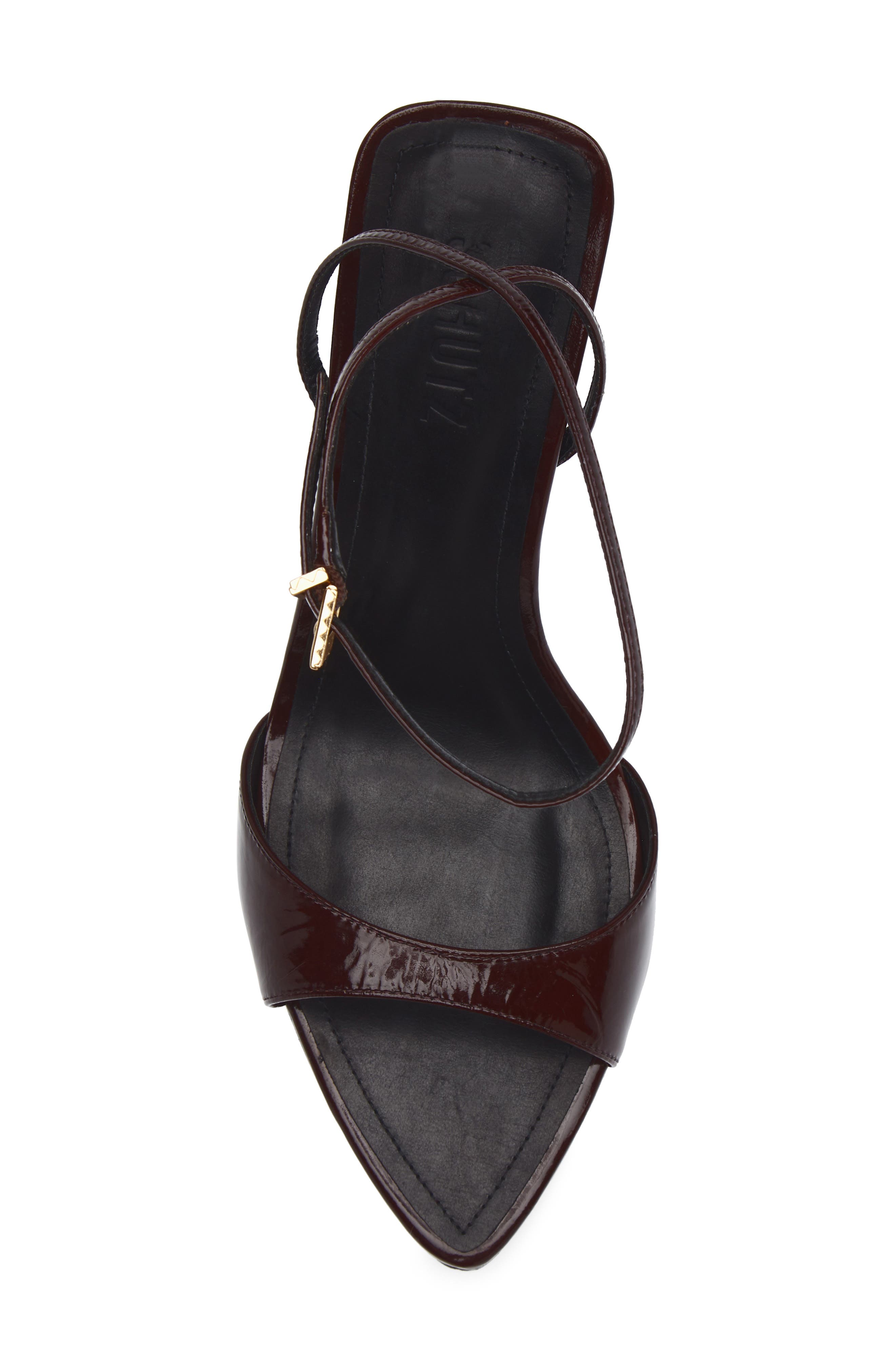 Schutz Elodie Ankle Strap Slide Sandal, Alternate, color, Maplewood