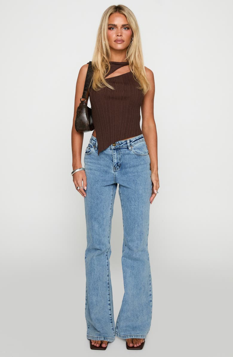 Princess Polly Magic Mirror Mid Rise Bootcut Jeans, Alternate, color, Ice Wash