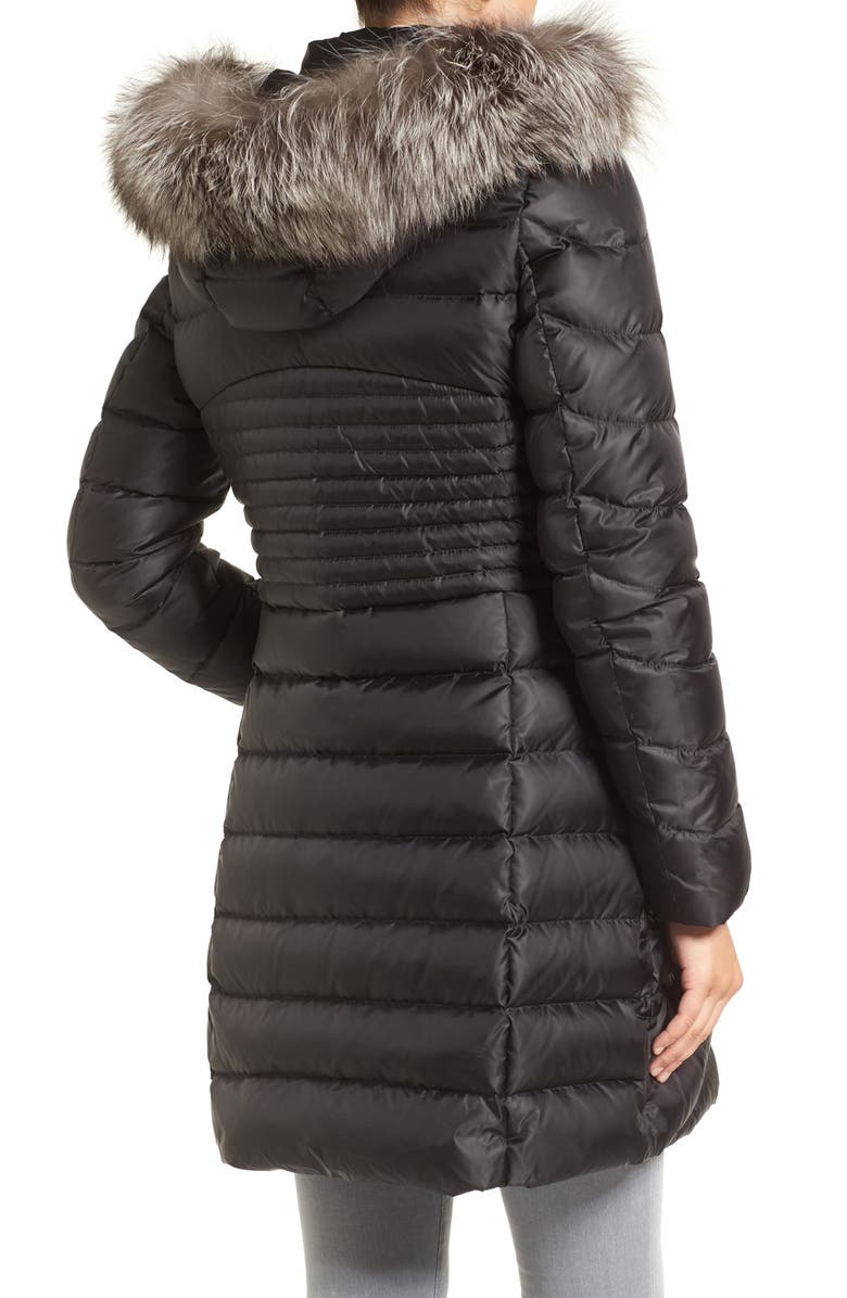 Dawn Levy Genuine Fox Fur Trim Down Parka, Alternate, color, 