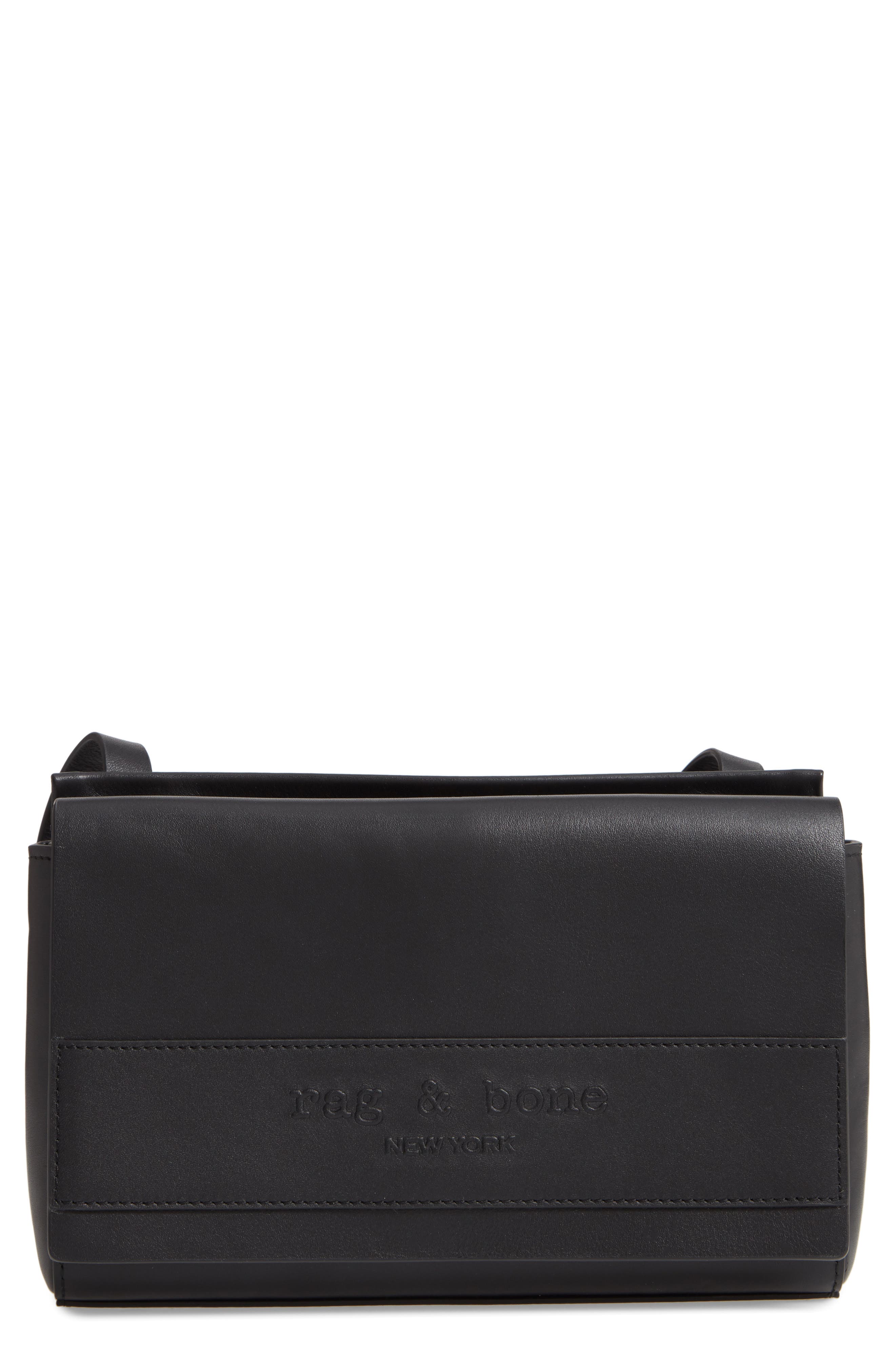 rag & bone Walker Leather Crossbody Bag, Main, color, 