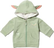 Star Wars The Mandalorian Grogu Cosplay Fleece Zip-Up Hoodie