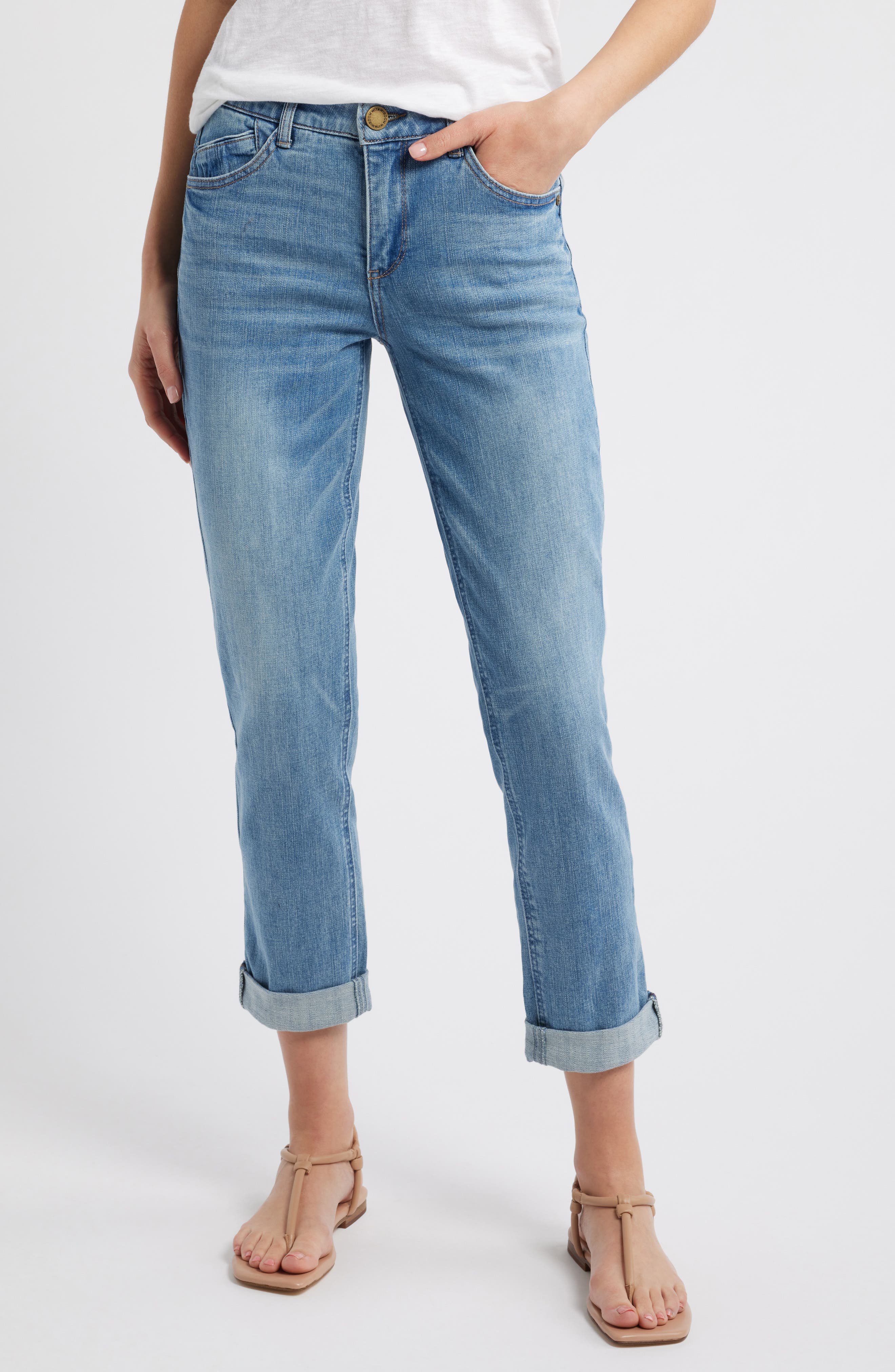 Wit & Wisdom Gemma 'Ab'Solution High Waist Girlfriend Jeans