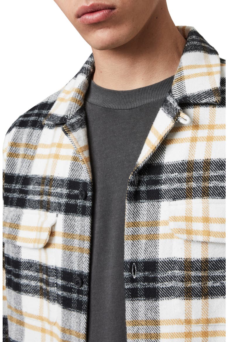 Lenado Plaid Button-Up Flannel Shirt, Alternate, color, WHITE