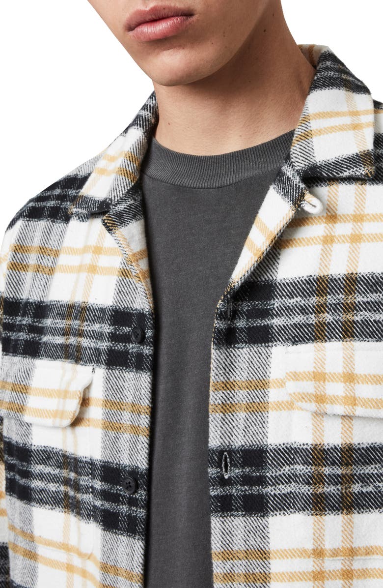 AllSaints Lenado Plaid Button-Up Flannel Shirt, Alternate, color, 
