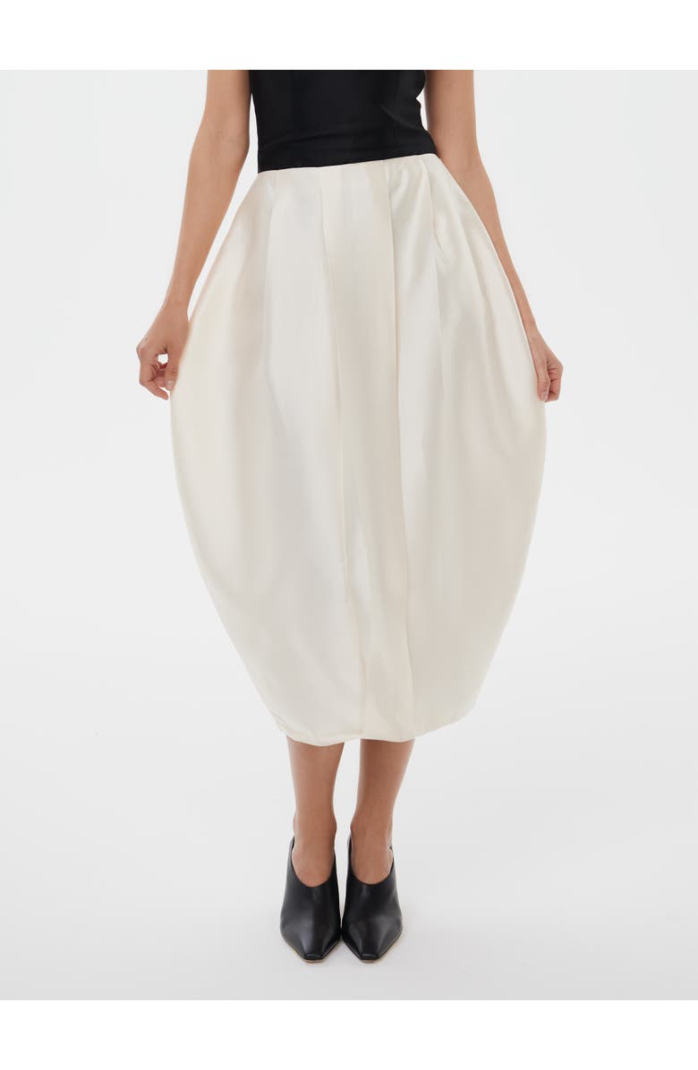 Alas Bridal Silk Wool Blend Tulip Skirt, Main, color, Starlight White