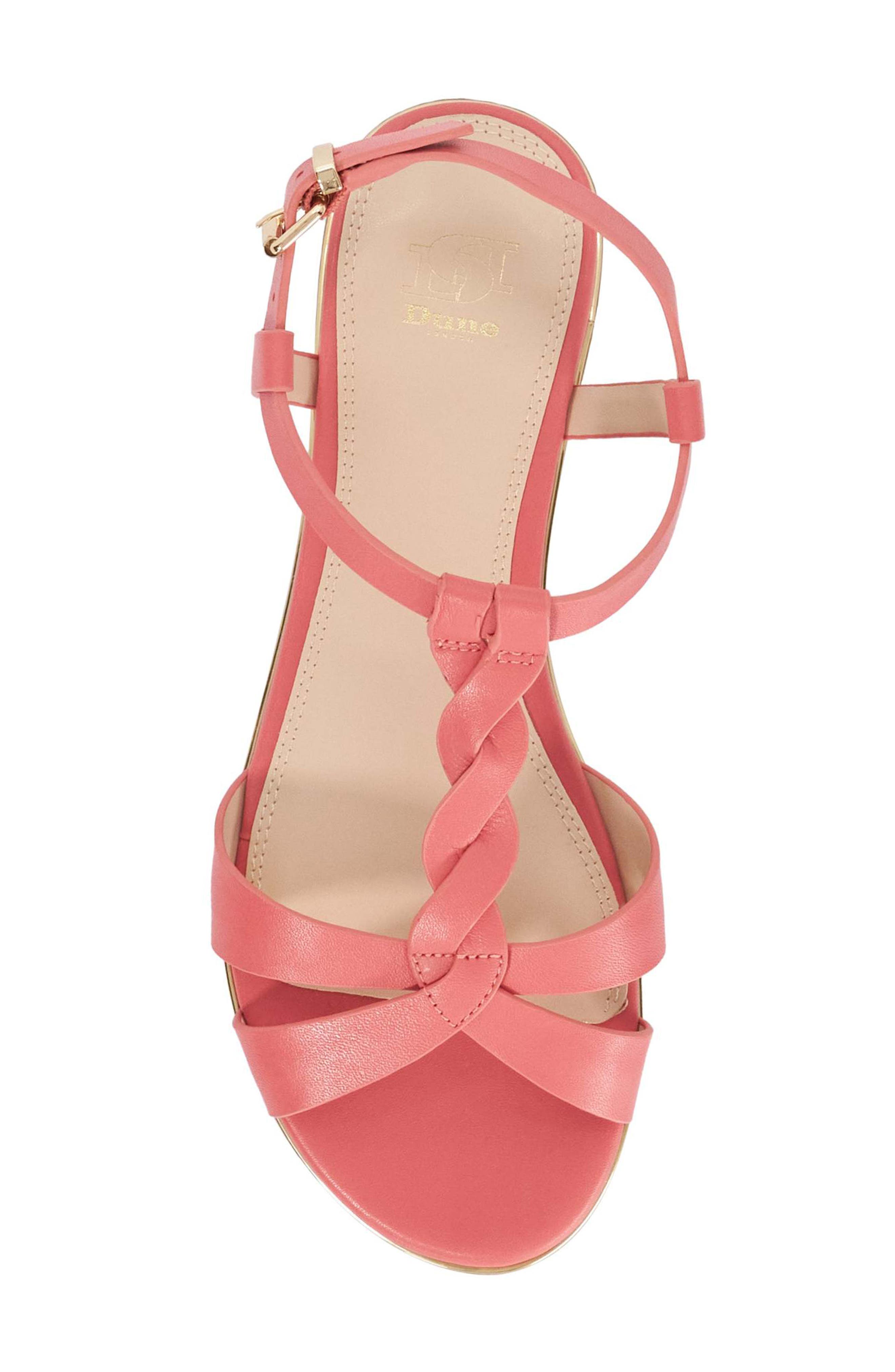Dune London Lylar Braided Sandal, Alternate, color, Pink