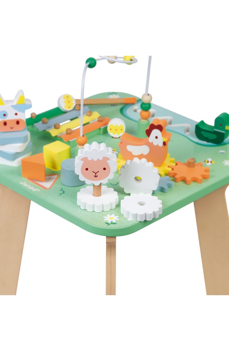 Janod Meadow Wooden Activity Table, Alternate, color, Blue