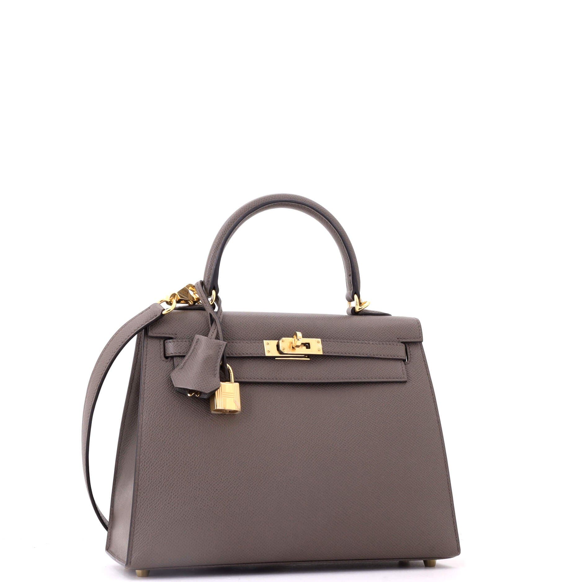 Kelly Handbag Grey Epsom with Gold Hardware 25, Alternate, color, Grey