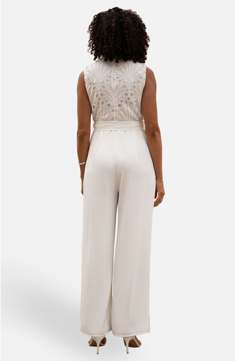 Yumi Lace Sleeveless Jumpsuit, Alternate, color, Ivory