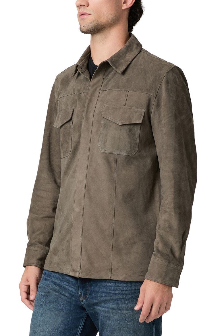 Baltimore Leather Shirt Jacket, Alternate, color, TUNDRA