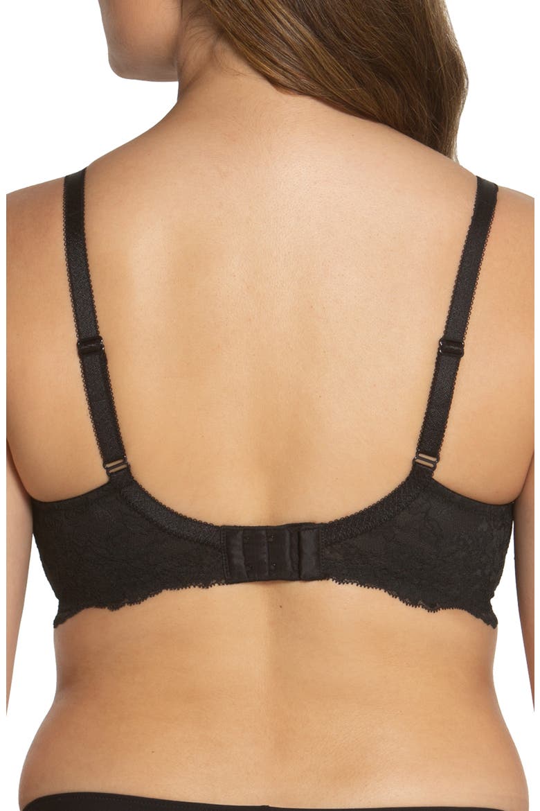Lena Lace Minimizer Underwire Bra, Alternate, color, BLACK