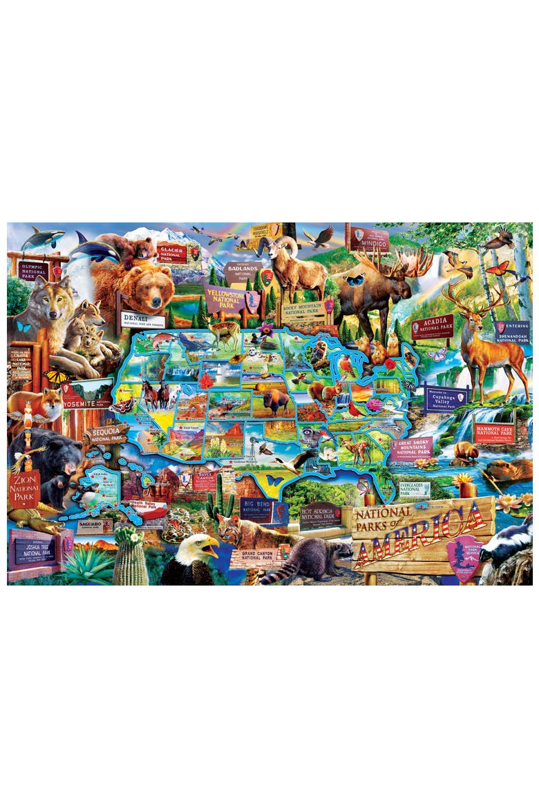 USA National Parks 1500 Piece Puzzle, Alternate, color, Multicolor