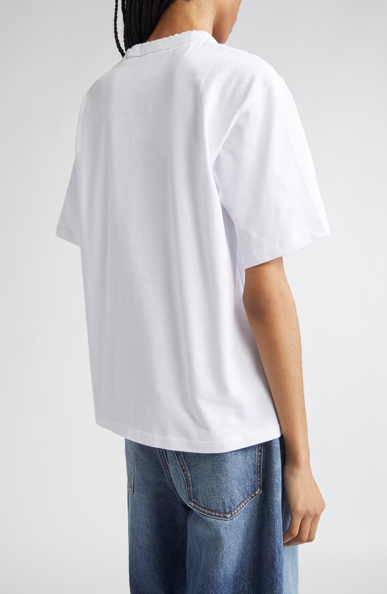 SPORTMAX Oblato Chain Embellished Cotton T-Shirt, Alternate, color, Optical White