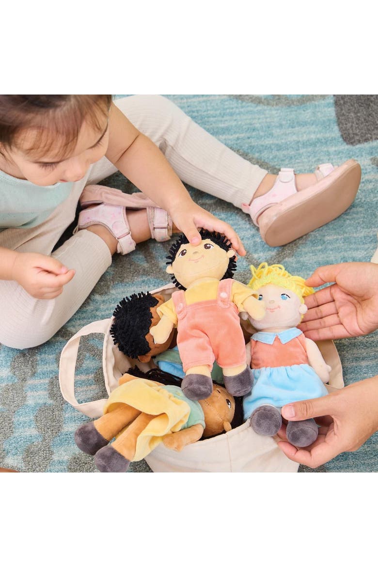 Multicultural Soft Dolls - Set of 4, Alternate, color, Multicolored