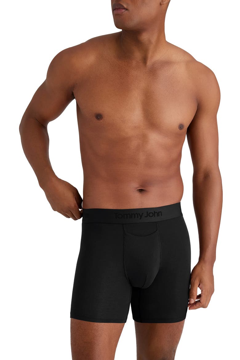Second Skin 4-Inch Boxer Briefs, Main, color, BLACK
