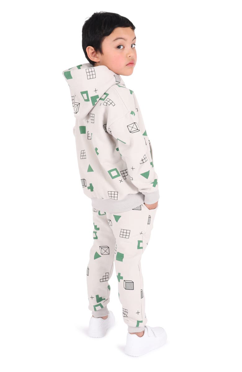 TINY TRIBE Kids' Form Stretch Cotton Hoodie, Alternate, color, Stone