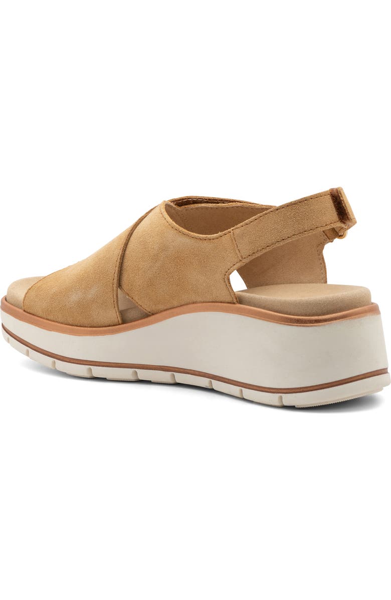 ara Santiago Slingback Platform Wedge Sandal, Alternate, color, Caramel
