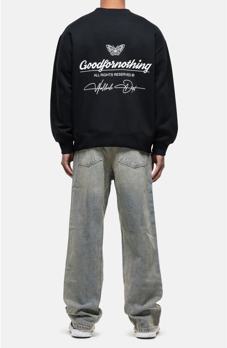 Good For Nothing Washed Black Cult Sweathsirt, Alternate, color, Black