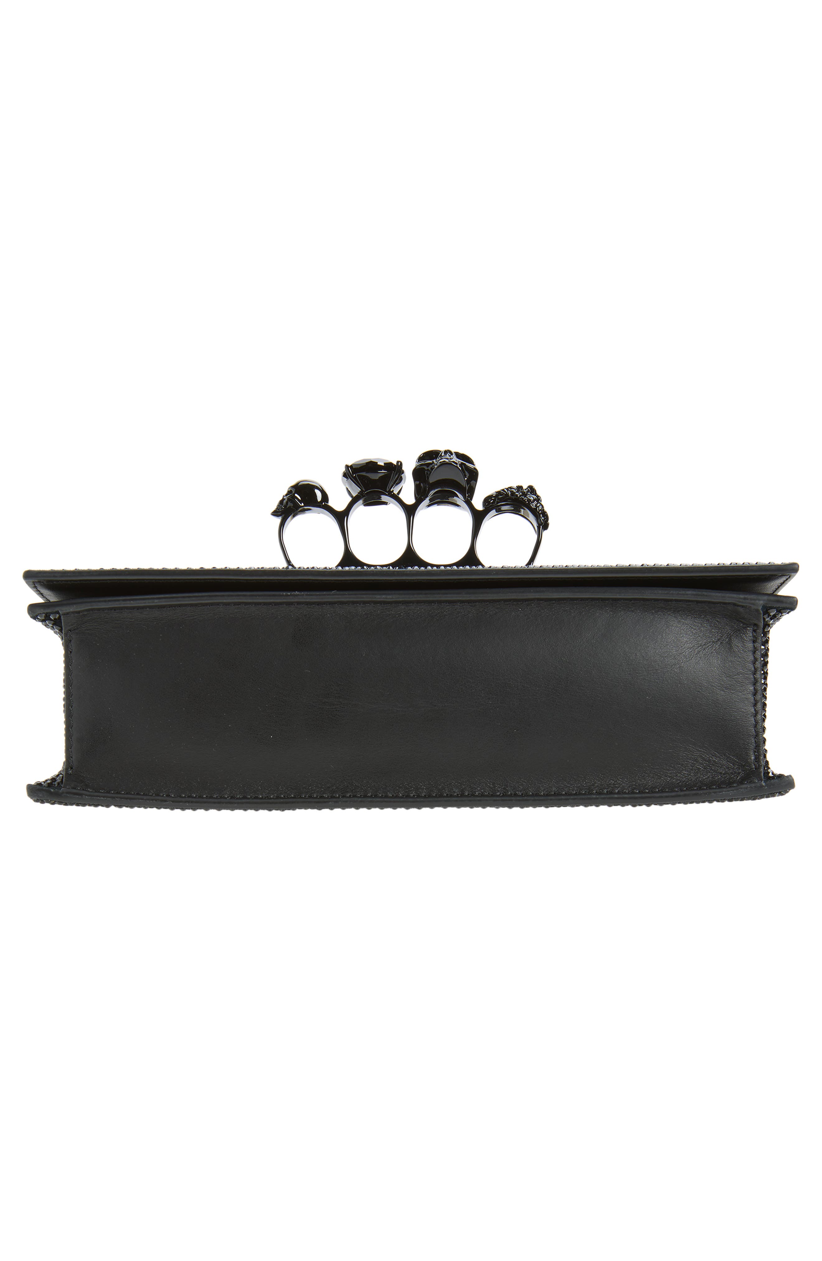 McQueen Mini Jeweled Shoulder Bag, Alternate, color, Black