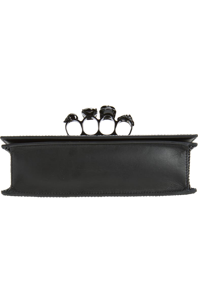 McQueen Mini Jeweled Shoulder Bag, Alternate, color, Black