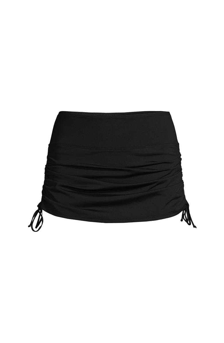 Lands' End Plus Size Adjustable Swim Skirt, Alternate, color, Black