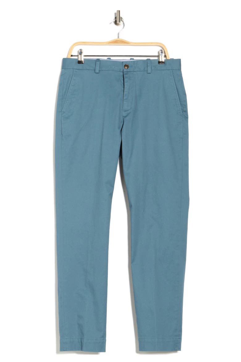 Washed Cotton Twill Chino Pants, Alternate, color, BLUE FUSION