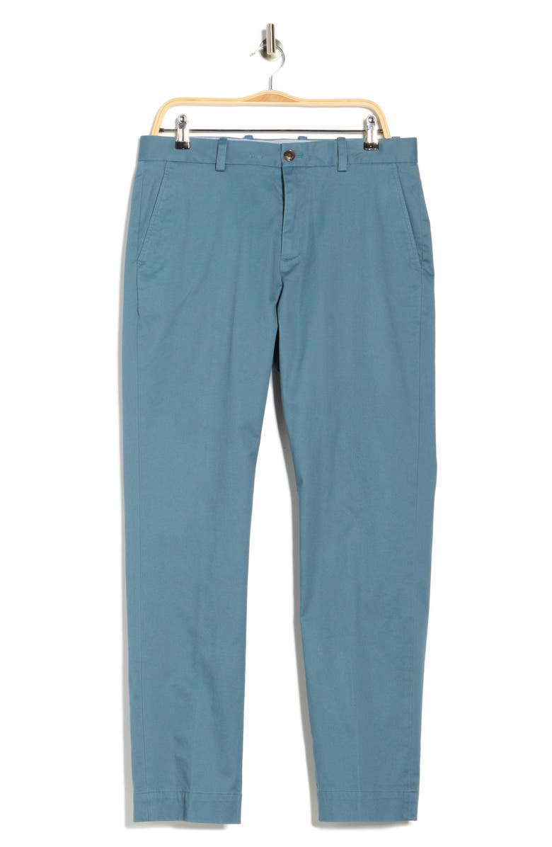 Brooks Brothers Washed Cotton Twill Chino Pants, Main, color, Blue Fusion