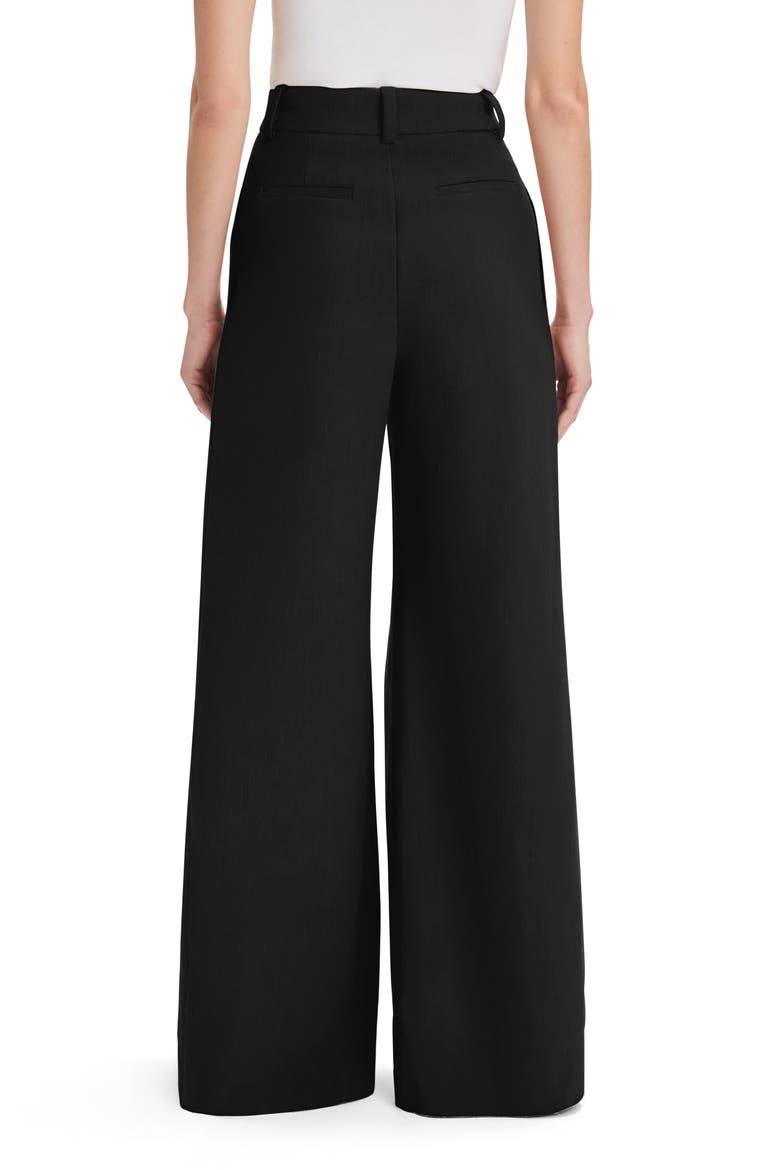 Pleated Wide Leg Pants, Alternate, color, BLACK