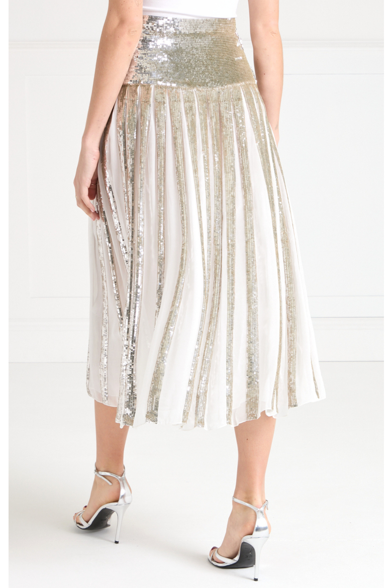 Filigree Skirt, Alternate, color, Silver