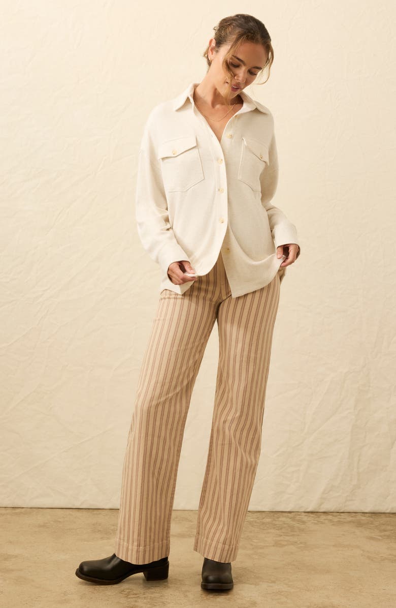 Faherty Legend Plaid Overshirt, Alternate, color, Off White