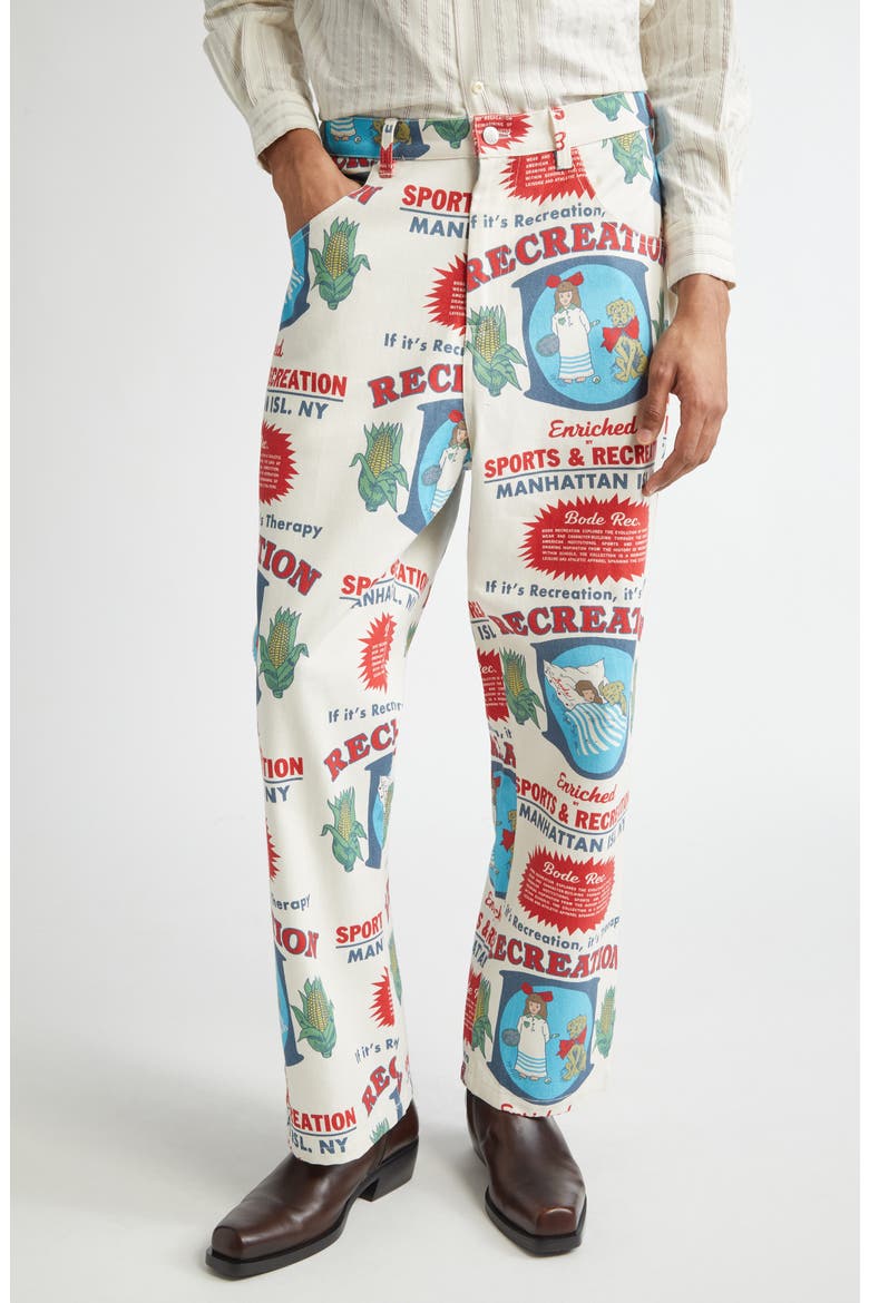 Enrichment Knolly Brook Trousers, Main, color, WHITE MULTI