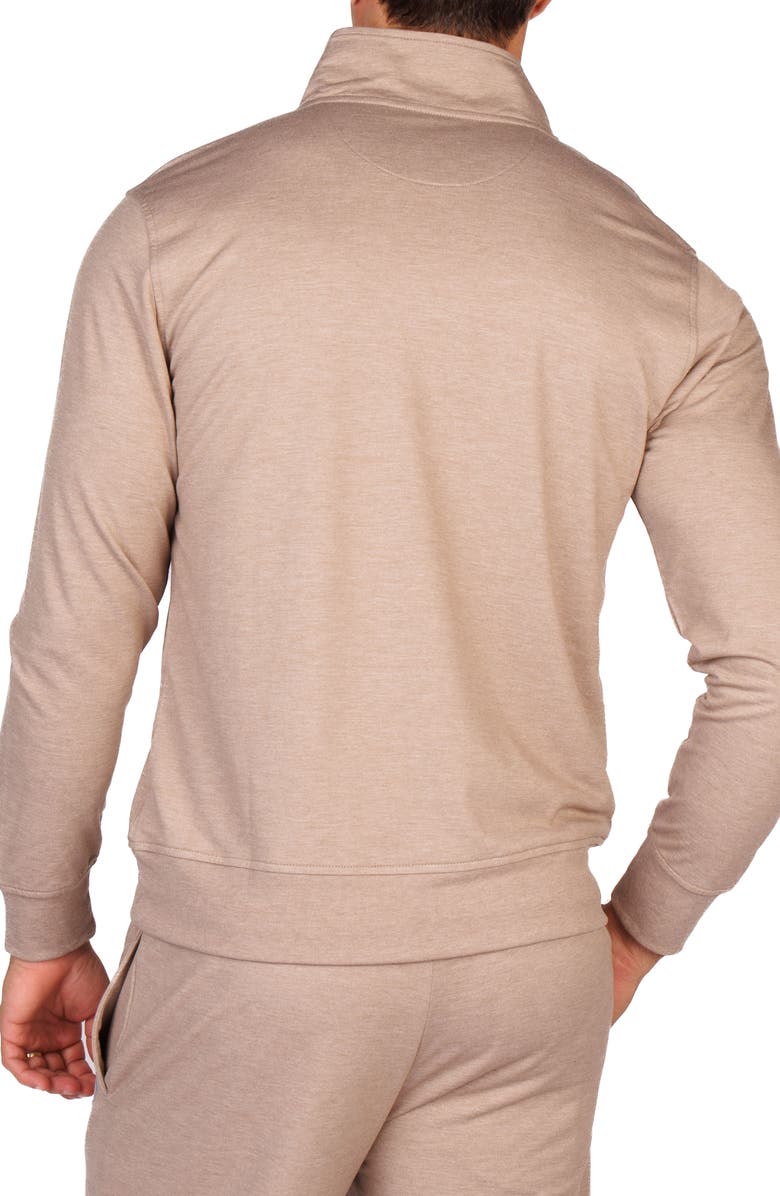 TailorByrd French Terry Quarter Zip Pullover, Alternate, color, Oatmeal