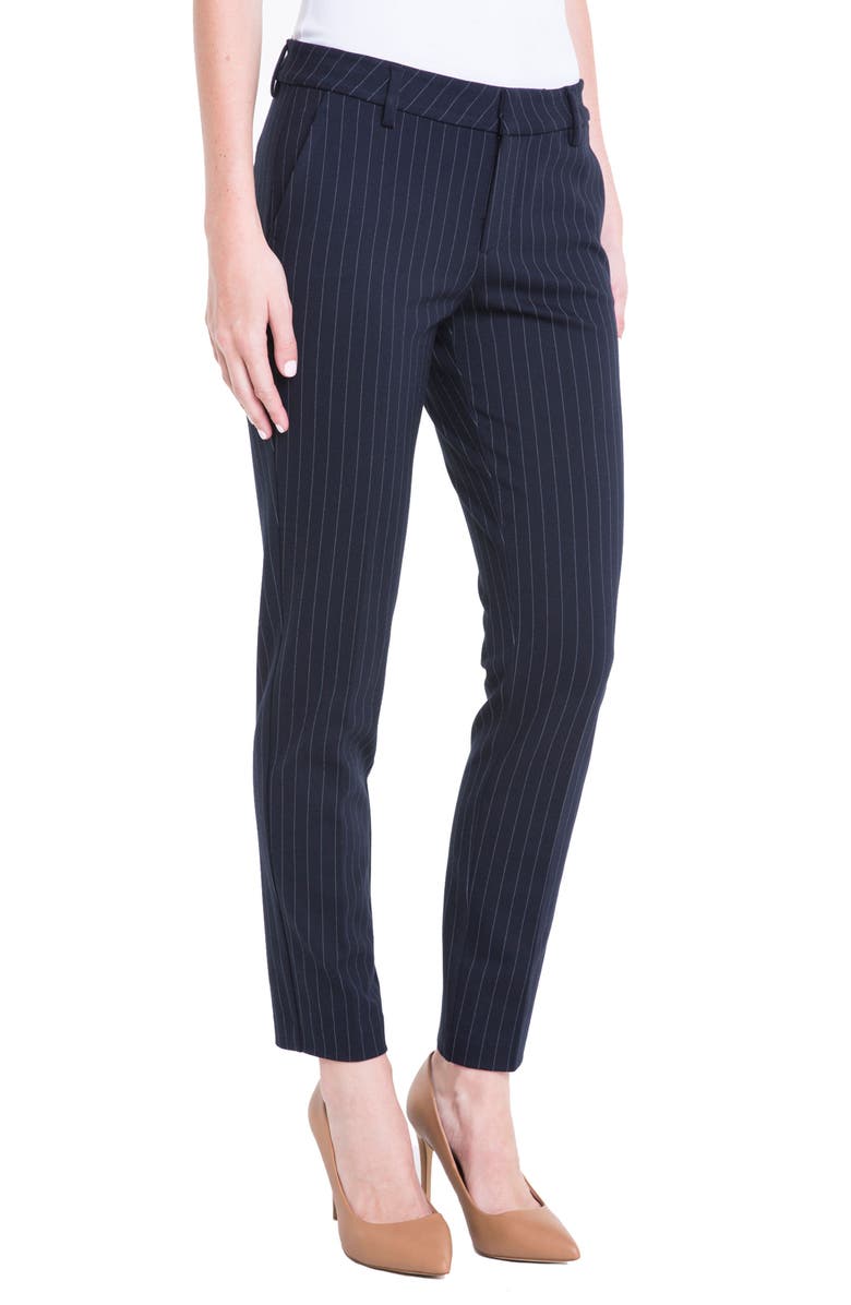 Liverpool Kelsey Knit Pinstripe Trousers, Alternate, color, 