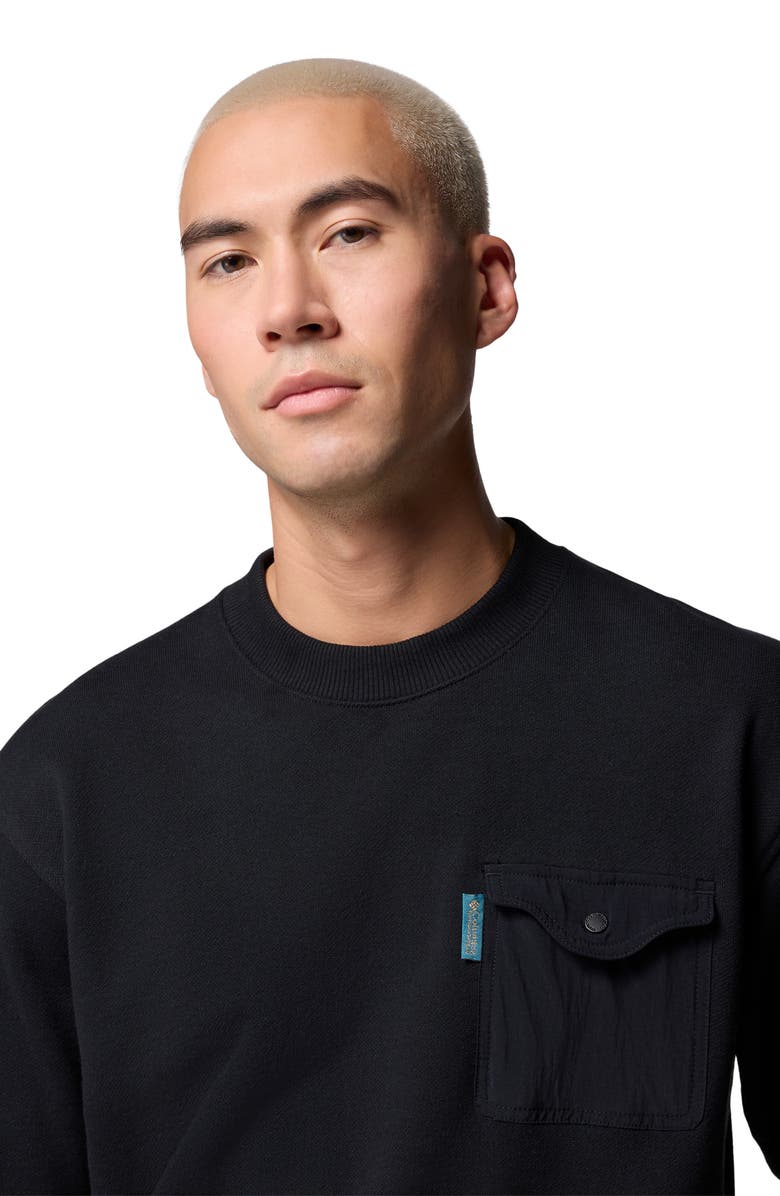 Columbia High Cascades French Terry Sweatshirt, Alternate, color, Black 010