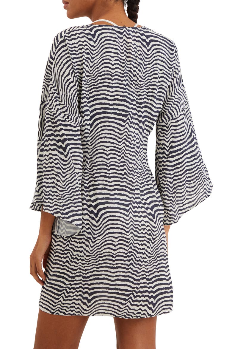 Ravine Perola Cover-Up Minidress, Alternate, color, BLACK MULTI