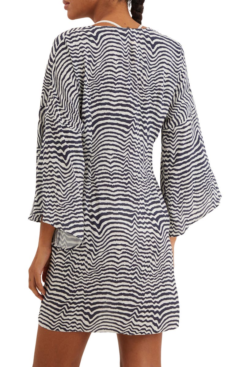 ViX Paula Hermanny Ravine Perola Cover-Up Minidress, Alternate, color, Black Multi