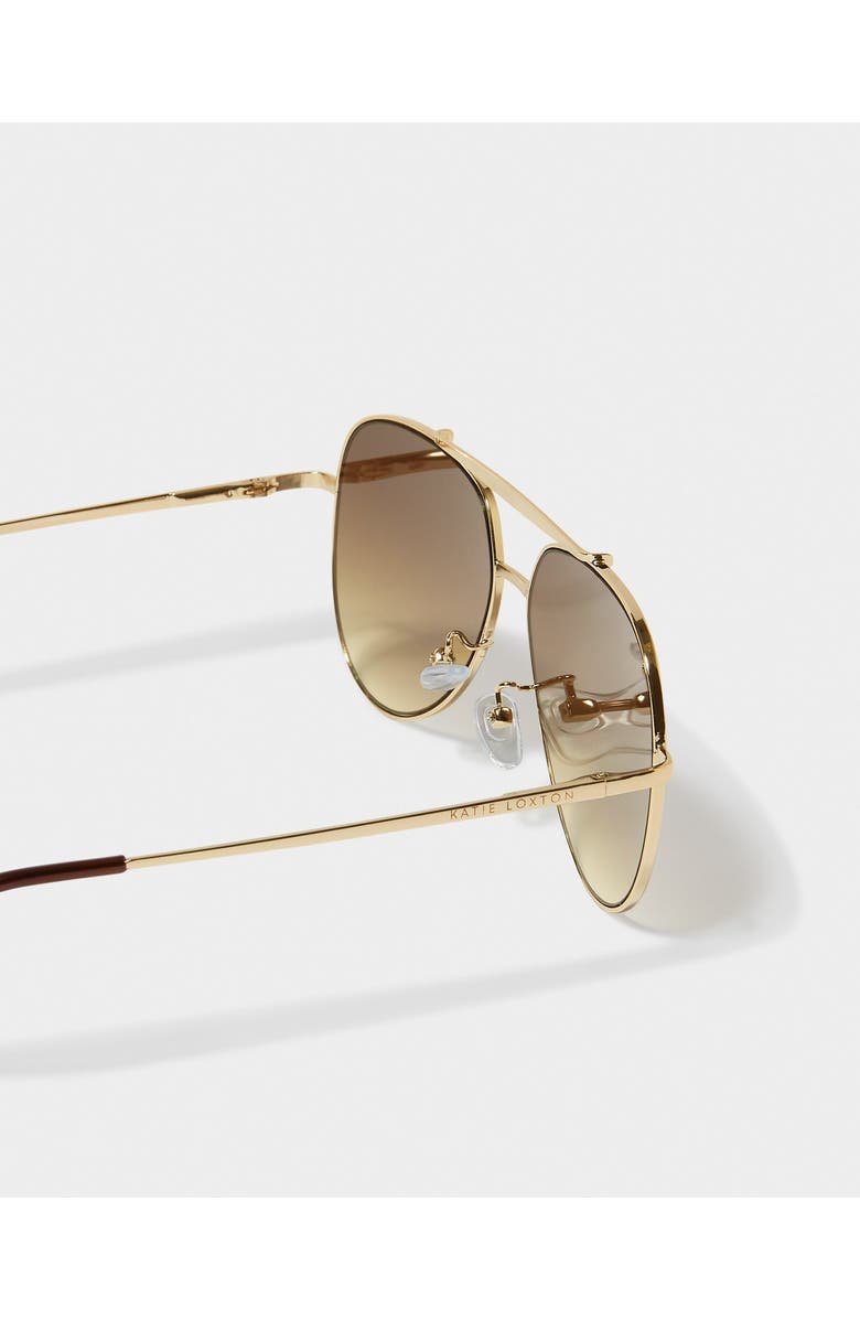 Katie Loxton Bali Sunglasses in Gold Metal, Alternate, color, Gold